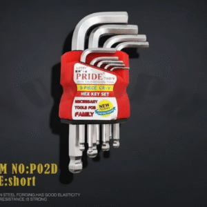 PRIDE Tools 9-Piece L-Type Hex Key Set - CR-V Steel (Top Quality)